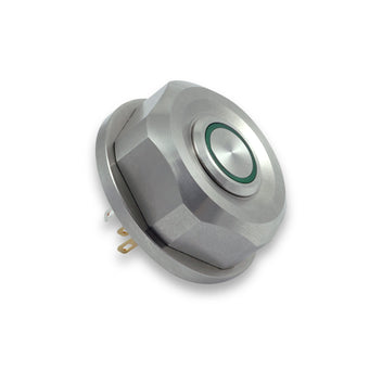Ecrou de colonne de direction avec bouton poussoir avec LED verte Rebelmoto pour fourche BMW  R. Blackpines.fr