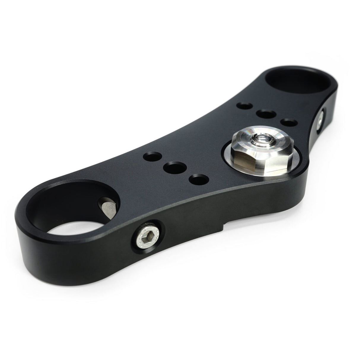Ecrou de colonne de direction avec bouton poussoir Rebelmoto pour fourche BMW  R100R et R80R. Blackpines.fr