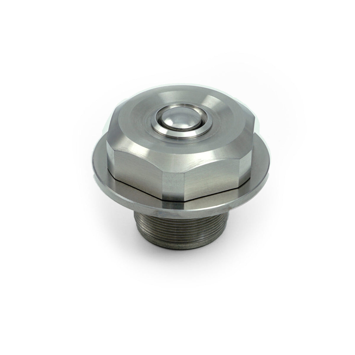 Ecrou de colonne de direction avec bouton poussoir Rebelmoto pour fourche BMW  R100R et R80R. Blackpines.fr