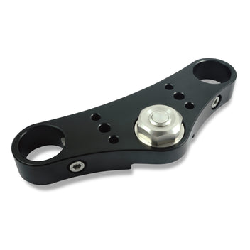 Ecrou de colonne de direction avec bouton poussoir avec LED Rebelmoto pour fourche BMW  R. Blackpines.fr
