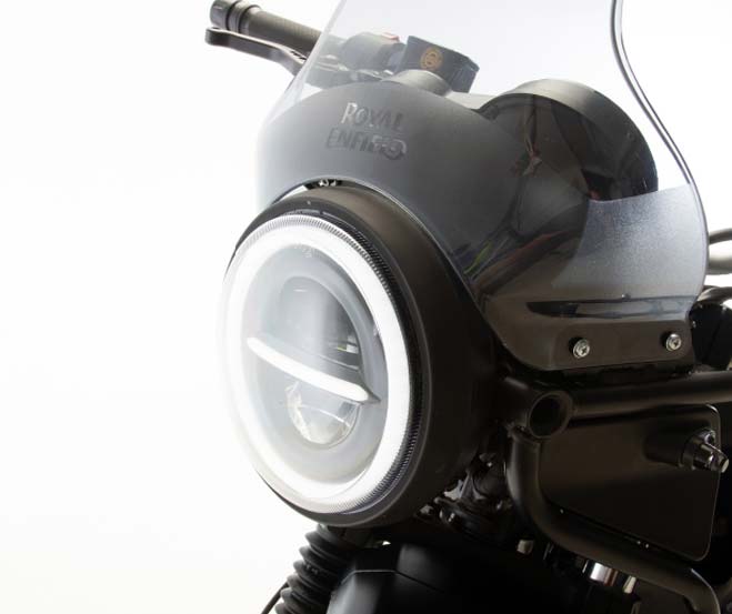 Phare LED 7 pouces pour Royal Enfield Himalayan. Blackpines.fr