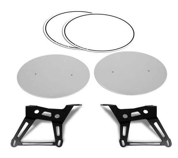 Support numero Barracuda pour BMW R nineT. Blackpines.fr