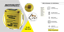 Batterie 4 poles AGM Motobatt MB12U. Blackpines.fr