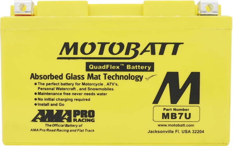 Batterie AGM 12 V MB7U Motobatt. Blackpines.fr