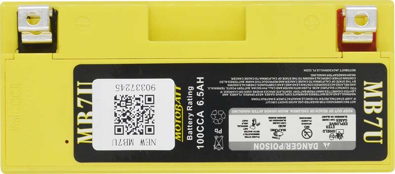 Batterie AGM 12 V MB7U Motobatt. Blackpines.fr
