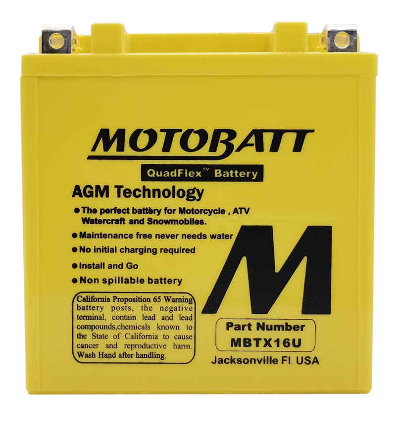 Batterie AGM Motobatt MBTX16U 12 V. Blackpines.fr