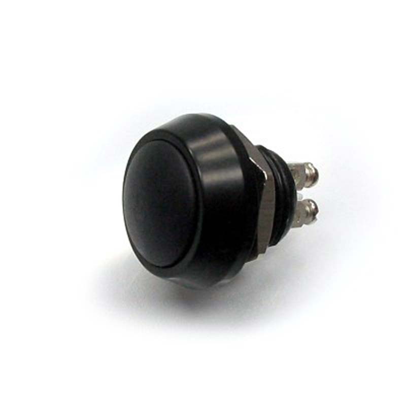 Bouton poussoir compact M12 noir Motogadget. Blackpines.fr