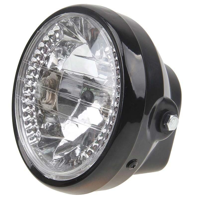 Phare moto Full LED rond avec clignotants.