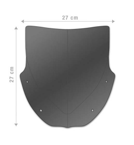 Dimensions du saute vent Aerosport marque Barracuda pour BMW R ninet. Blackpines.fr