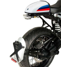 Support de plaque argent Side Classic Barracuda pour BMW R nineT. Blackpines.fr