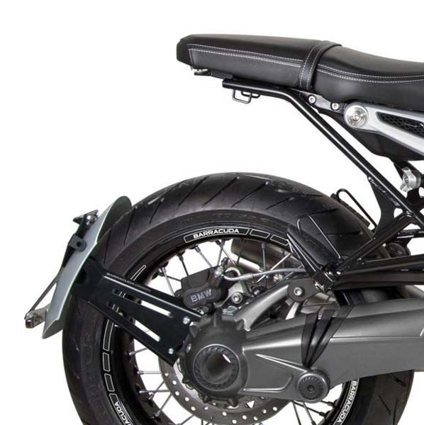 Support de plaque argent Side Classic Barracuda pour BMW R nineT. Blackpines.fr