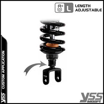 Amortisseur moto YSS MZ456-290TRL full black pour Honda CX500 et 650. Blackpines.fr