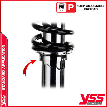 Amortisseurs moto YSS Triumph Bonneville RD222 300P 08 18. Blackpines.fr