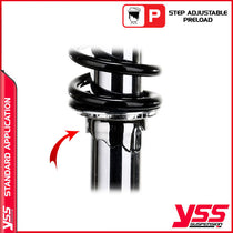 Amortisseurs moto YSS RD222-320P-12-18 pour Bonneville 800 America. Blackpines.fr