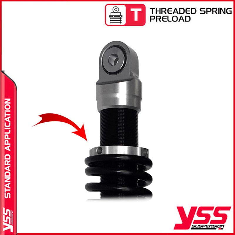 Amortisseurs moto YSS RE302-320T-12-88 pour Bonneville 800 America. Blackpines.fr