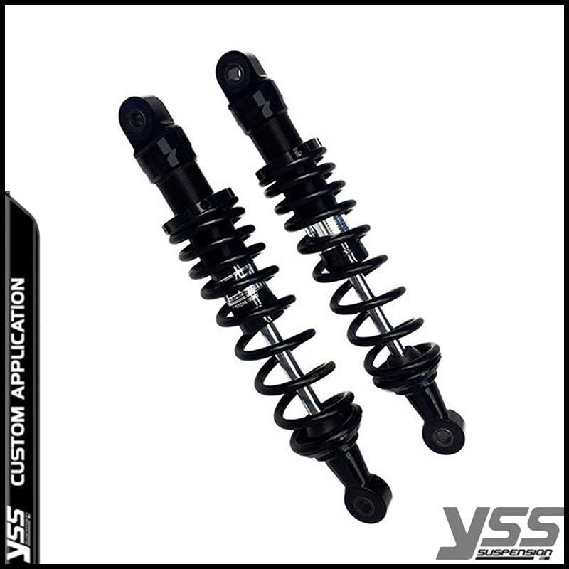 Amortisseurs moto YSS RE302-320T-12-BLK pour Triumph Bonneville 800 America. Blackpines.fr