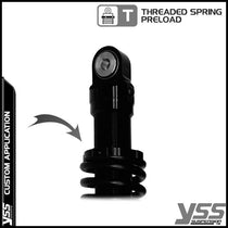 Amortisseurs moto YSS RE302-340T-52-BLK pour Triumph Bonneville T100. Blackpines.fr