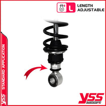 Amortisseurs moto YSS RG MO 362 TRCL ALU pour Triumph 900SE (EFI). Blackpines.fr