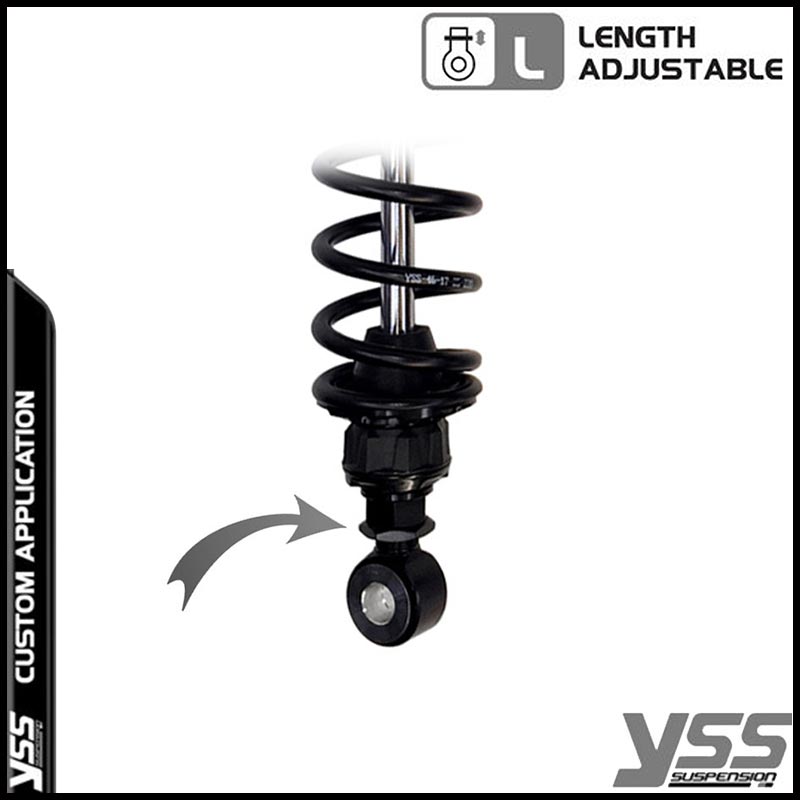 Amortisseurs YSS RG362-315TRCL-05-BLK pour Royal Enfield Bullet et Classic. Blackpines.fr