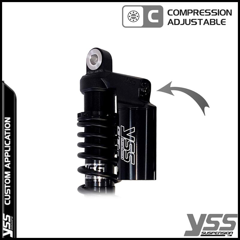 Amortisseurs moto YSS RG362 320TRCL 12 BLK Triumph Bonneville 800 America. Blackpines.fr