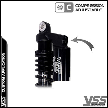 Amortisseurs moto YSS RG362 320TRCL 12 BLK Triumph Bonneville 800 America. Blackpines.fr