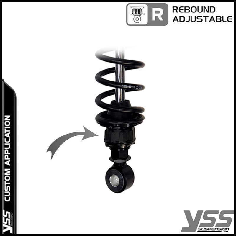 Amortisseurs moto YSS RG362 320TRCL 12 BLK Triumph Bonneville 800 America. Blackpines.fr
