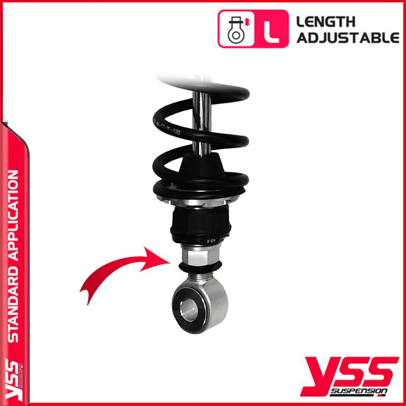 Amortisseurs moto YSS RG362-340TRCL-52-888 pour Triumph Bonneville T100. Blackpines.fr
