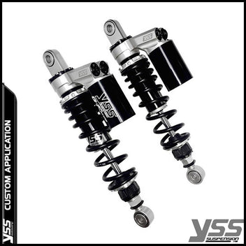 Amortisseurs moto YSS RG362-340TRWL-52-ALU pour Bonneville T100. Blackpines.fr