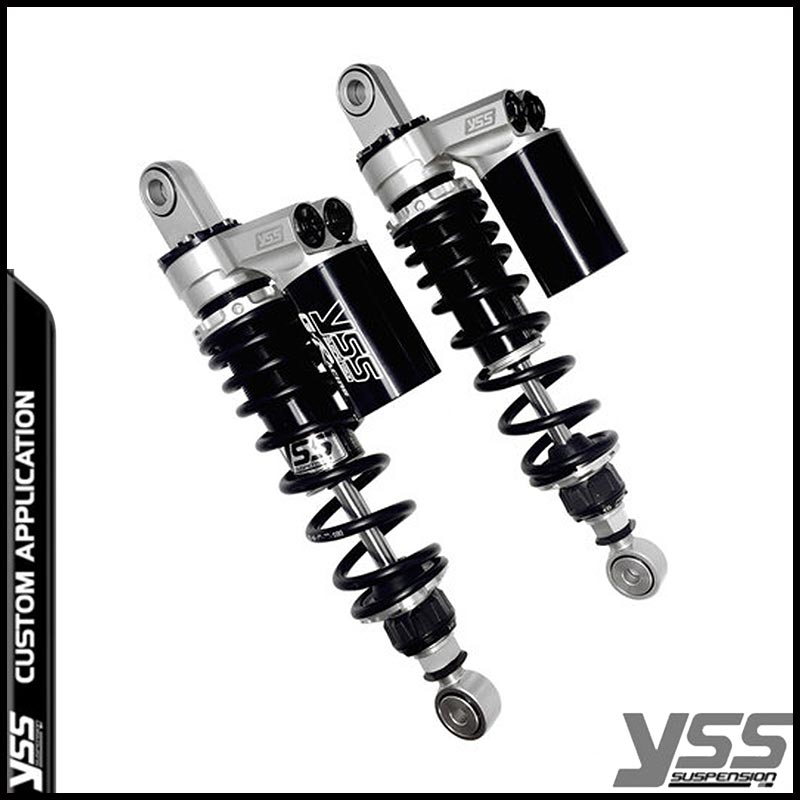 Amortisseurs moto YSS RG362-340TRWL-52-ALU pour Bonneville T100. Blackpines.fr