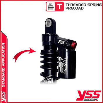 Amortisseurs moto YSS RG362-340TRWL-52-B TriumphT100. Blackpines.fr