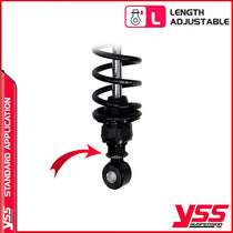 Amortisseurs moto YSS RG362 350TRCJ 52B pour Triumph 900 T100. Blackpines.fr