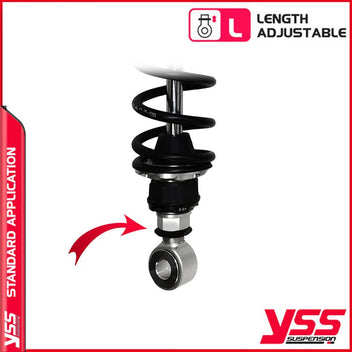Amortisseurs moto YSS RG362 350TRCJ 52S 888 pour Triumph 900 T100. Blackpines.fr