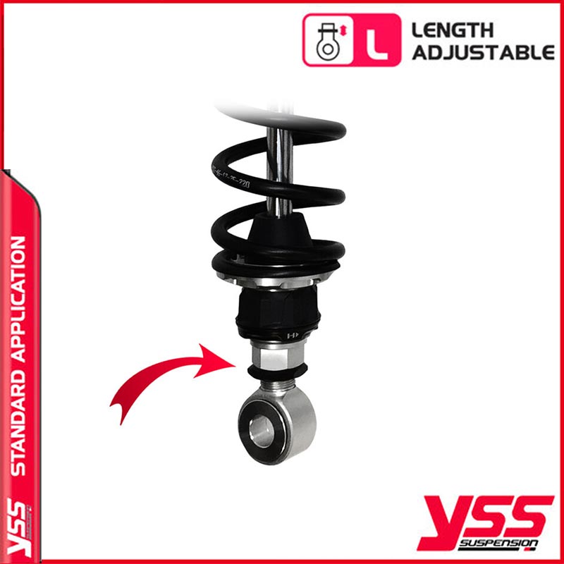 Amortisseurs moto YSS RG362 350TRCJ 52S 888 pour Triumph 900 T100. Blackpines.fr