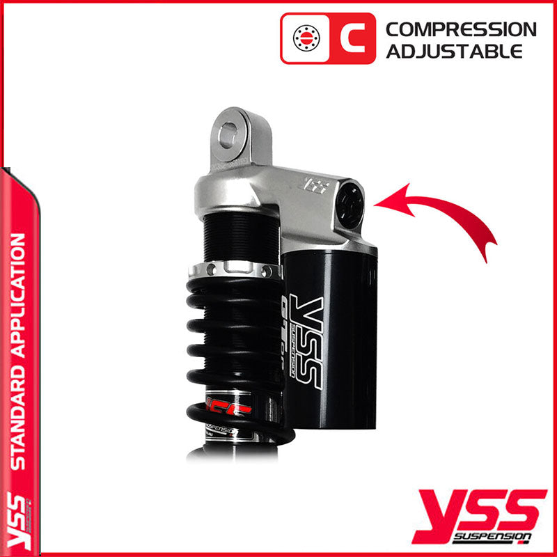 Amortisseurs YSS RG362-360TRCL-49-888 pour Royal Enfield Continental. Blackpines.fr