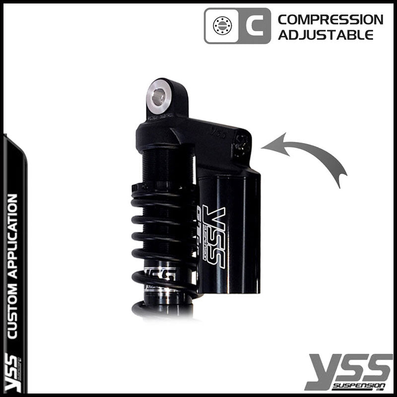 Amortisseurs YSS RG362-360TRCL-49-BLK pour Royal Enfield Continental. Blackpines.fr