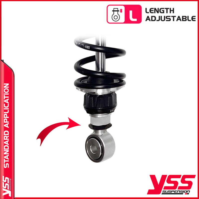 Amortisseurs moto YSS RG362-360TRWL-22-888 pour Thruxton 790/900. Blackpines.fr