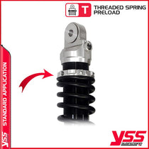 Amortisseurs moto YSS RZ MO 362 TRL ALU pour Honda CX. Blackpines.fr