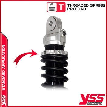 Amortisseurs moto YSS RZ MO 362 TRL ALU pour Honda CX. Blackpines.fr