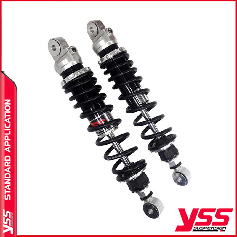Amortisseurs YSS RZ362-315TRL-05S-88  pour Royal Enfield Bullet et Classic. Blackpines.fr