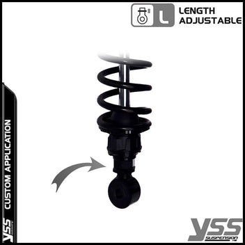 Amortisseurs moto YSS RZ362 320TRL 12 BLK pour Triumph 800 America. Blackpines.fr