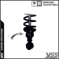 Amortisseurs moto YSS RZ362 320TRL 12 BLK pour Triumph 800 America. Blackpines.fr