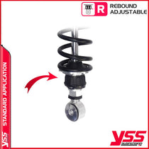 Amortisseurs moto YSS RZ362-330TRL-03-88 pour Bonneville 650 T-120R. Blackpines.fr
