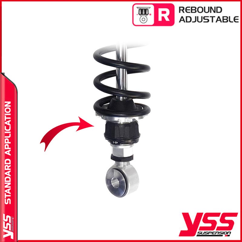 Amortisseurs moto YSS RZ362-330TRL-03-88 pour Bonneville 650 T-120R. Blackpines.fr