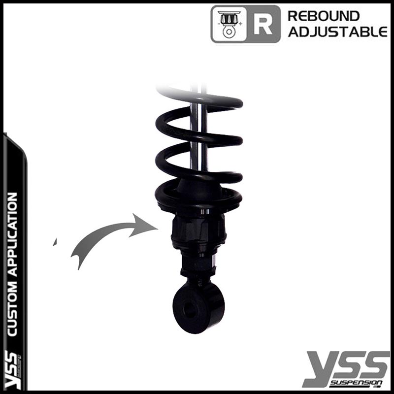 Amortisseurs moto YSS RZ362-330TRL-03-BLK pour Triumph Bonneville T120R. Blackpines.fr
