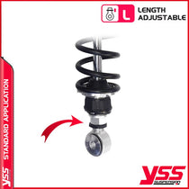 Amortisseurs moto YSS RZ362 330TRL 61 88 pour Triumph 900SE (EFI). Blackpines.fr