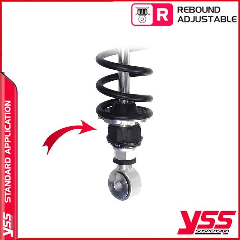 Amortisseurs moto YSS RZ362 330TRL 61 88 pour Triumph 900SE (EFI). Blackpines.fr