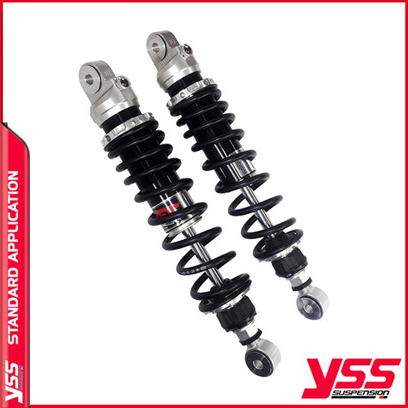 Amortisseurs moto YSS RZ362-360TRL-49S-88 pour Royal Enfield Continental. Blackpines.fr