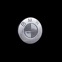 Badge Ex-Motorcycle brosse raye noir pour carter distribution BMW RnineT. Blackpines.fr