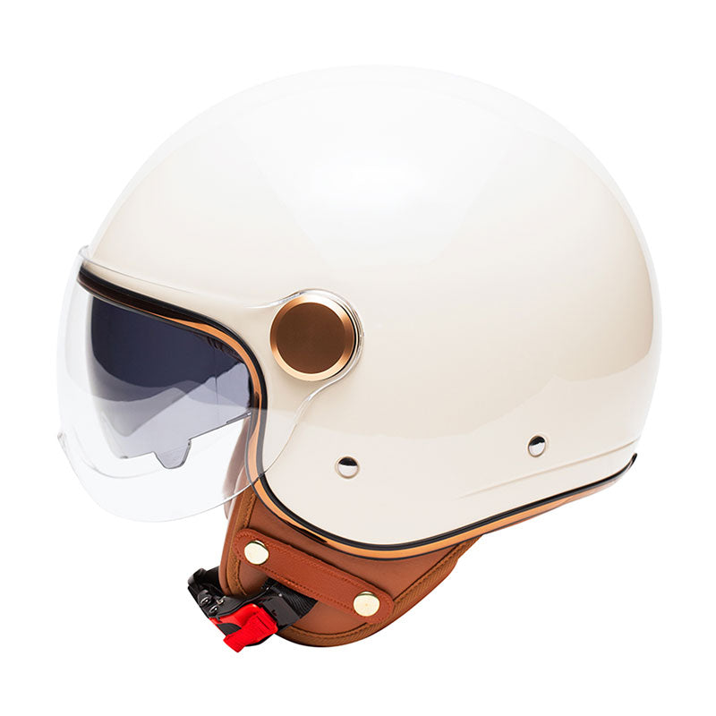 Casque demi jet Marko Grasse creme. Blackpines.fr