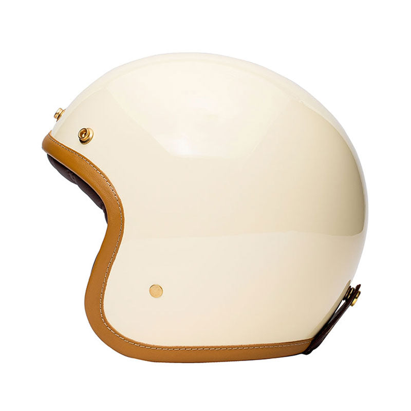 Casque jet Vintage The Classic Marko couleur creme. Blackpines.fr